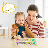 Magnetic Color & Number Maze Montessori Wooden Puzzle Game Board