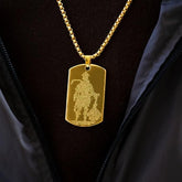 Golden Hanuman Chalisha Pendant with Chain