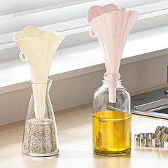 Silicone Folding Funnel With Supporter Pack of 2