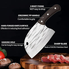 6 Inch Blade Meat Cleaver Knife Outdoor Multi-Purpose Knife Butcher Knife