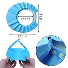 Baby Adjustable Safe Bathing Shower Cap (Pack of 2)
