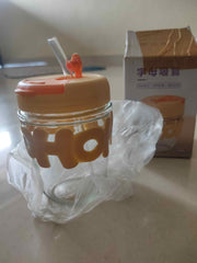 Glass Tumbler Mug with Lid & Silicon Sleeve