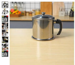 Stainless Steel Kitchen Oil Filter with Lid