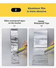 Repair Waterproof Tape for Pipe Leakage Solution Aluminum Foil Tape Sealing Butyl Rubber Tape for Surface Crack, Pipe Repair (5cmx5m) Pack of 2)